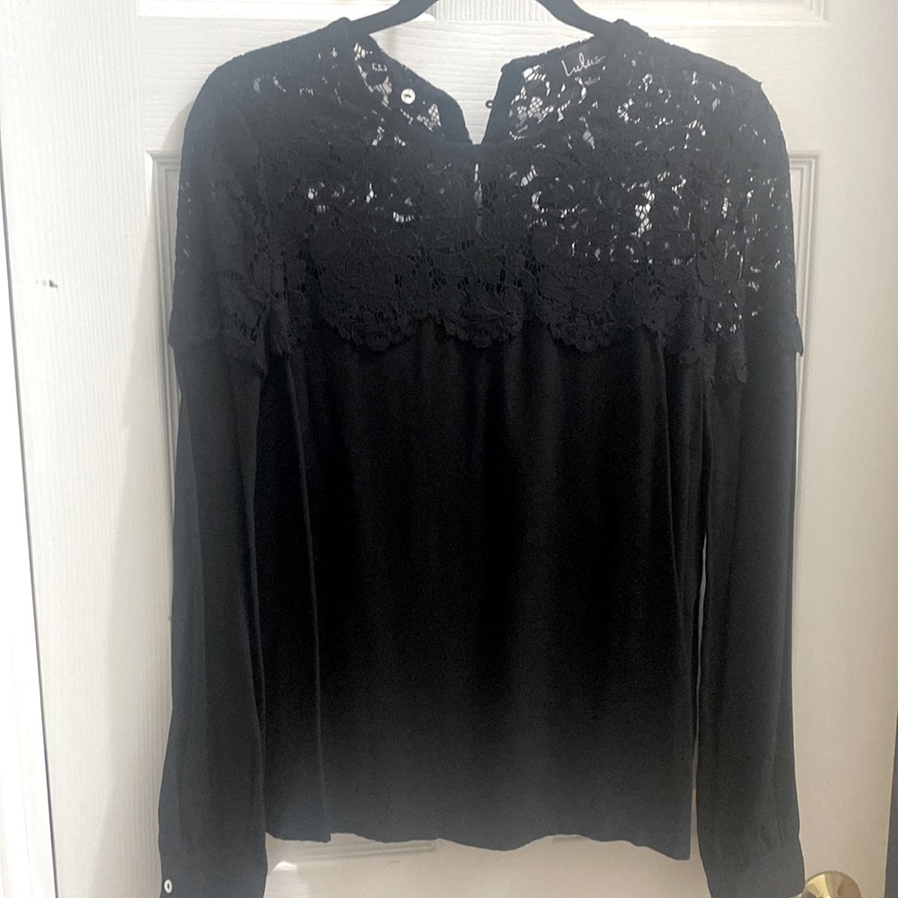 Lulus black lace top